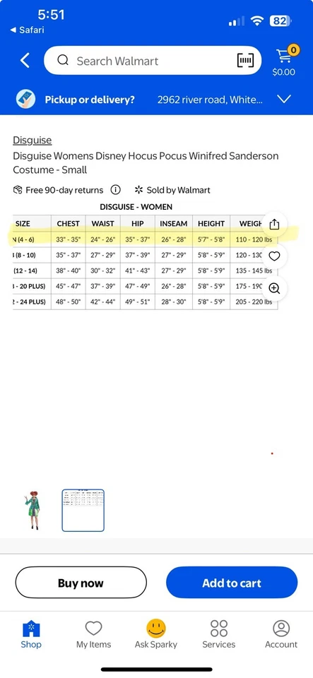 Disfraz Disney Hocus Pocus Mujer Talla Pequeña 4-6 Windifred Sanderson Bruja Foto 2 de 4