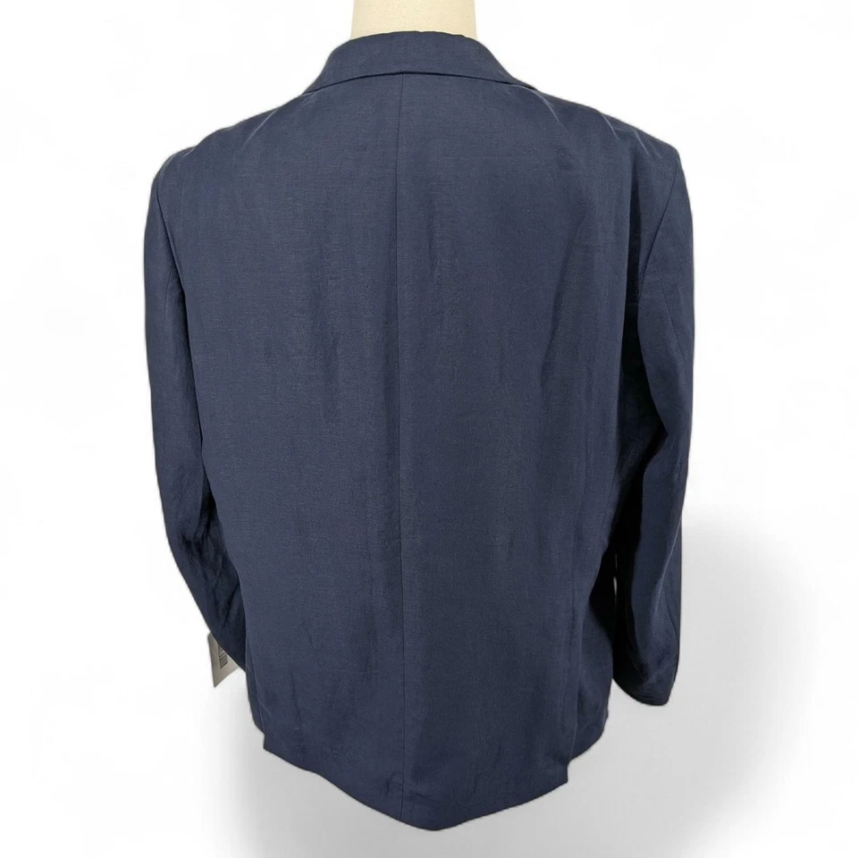 Abrigo Blazer Chaqueta Tommy Hilfiger Para Hombre Ajuste Moderno Lino Deportivo Azul Marino 50 R Foto 4 de 4