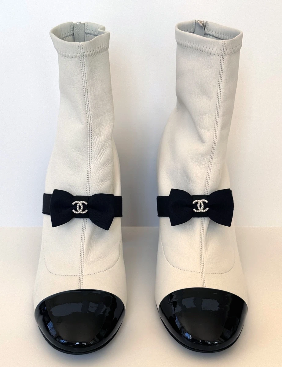 CHANEL White High (3-3.9 in) Heel Height Boots for Women for sale
