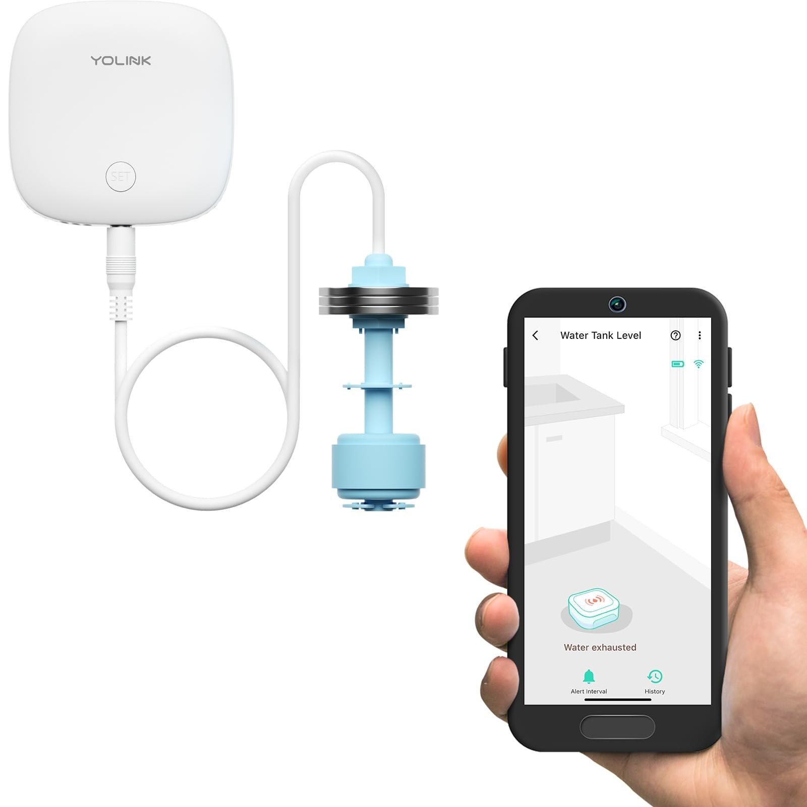 LoRa Smart Water Level Monitoring Sensor, Wireless Battery-Powered Float Swit...