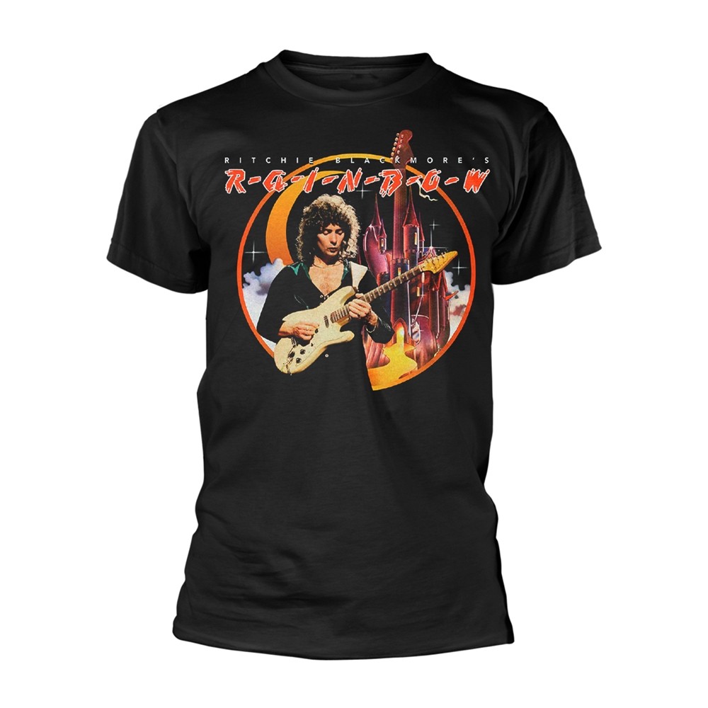 RAINBOW - RITCHIE BLACKMORES RAINBOW PHOTO BLACK T-Shirt Small 3990₽