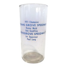 Rare 1973 Williams Grove Selinsgrove Speedway Champion Glass Kenny Weld Goodling