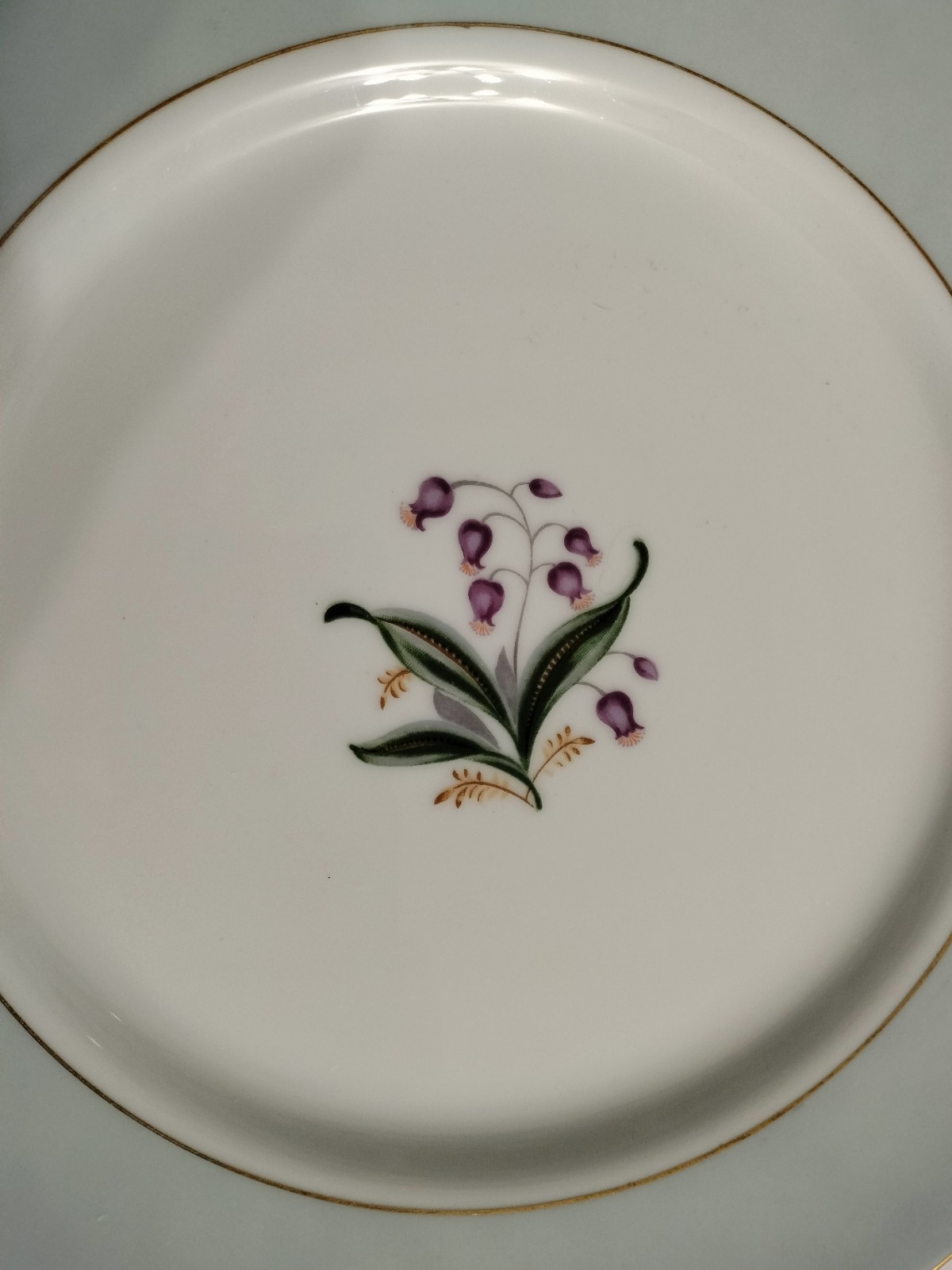 Set of 4 Empress China Blue Belle Dinner Plates ~10"