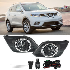 Pair For 2014 2015 2016 Nissan Rogue Clear Fog Lights Lamp Wbulb Switch Bezel Pair For 2014 2015 2016 Nissan Rogue Clear Fog Lights Lamp Wbulb Switch Bezel