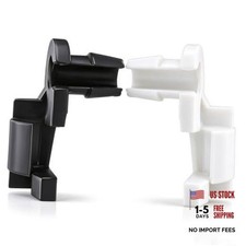 24PCS (12 Pairs) 5/32" Door Lock Rod Car Clips Assortment Kit Black+White-24PCS