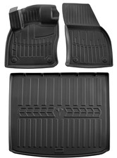 Gummimatten Fußmatten Kofferraumwanne für VW Touran 2 5T ab 2015- 3D Schalen