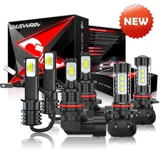 For Subaru Outback 2000-2003 2004 LED Headlights + Fog Light Bulbs 6500K DRL Kit