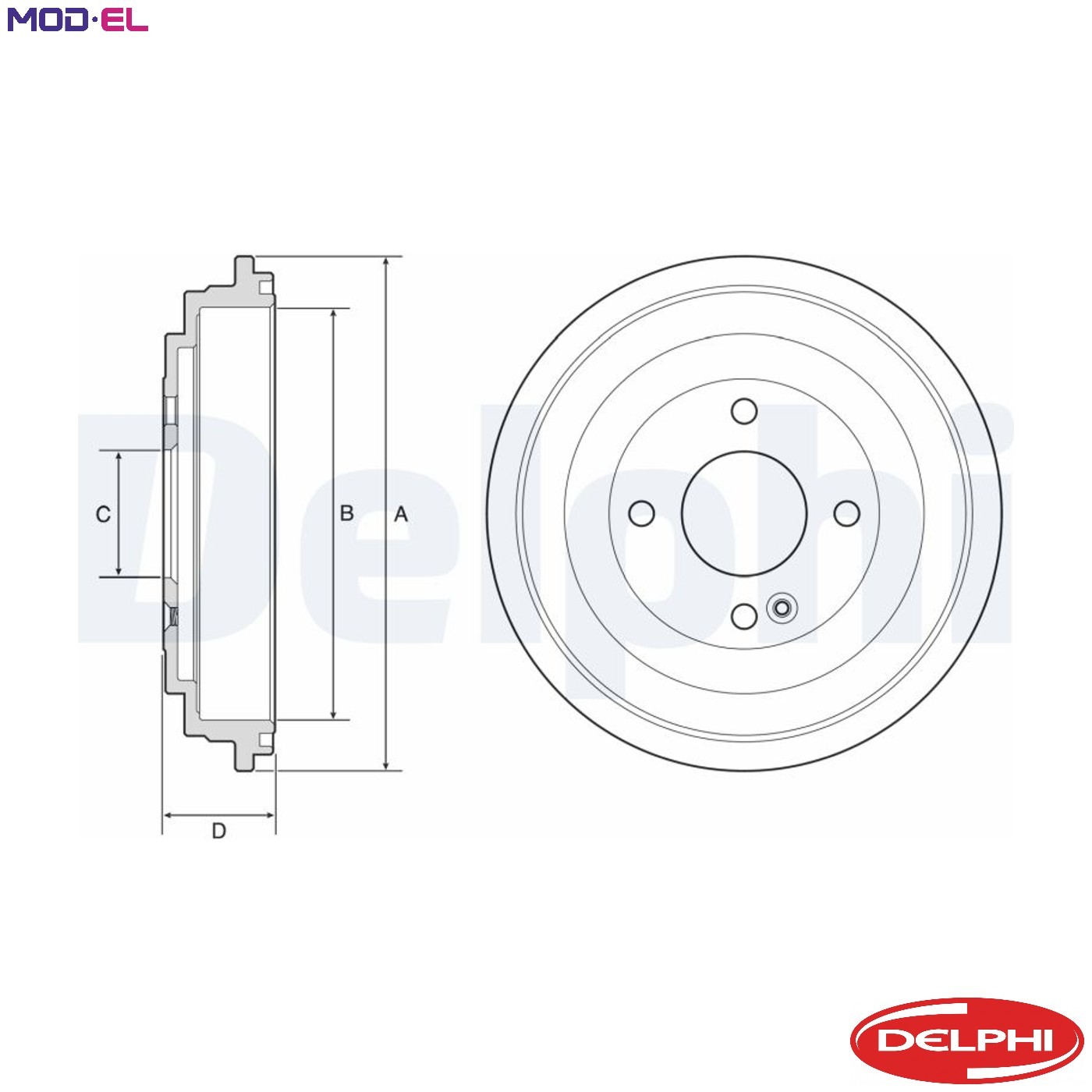 2x BRAKE DRUM BF618 FOR HYUNDAI ACCENT/i25/IV/SOLARIS FLUIDIC/VERNA i20/Van 1.1L