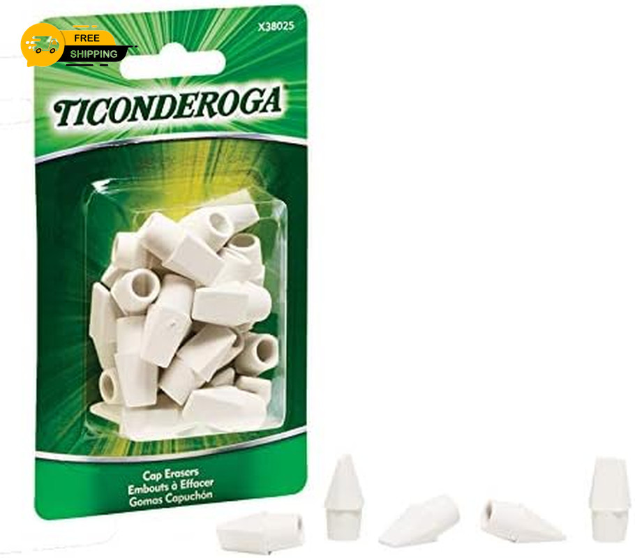 Ticonderoga Soft Latex Free Pencil Top Erasers No Smudge Clean Corrections