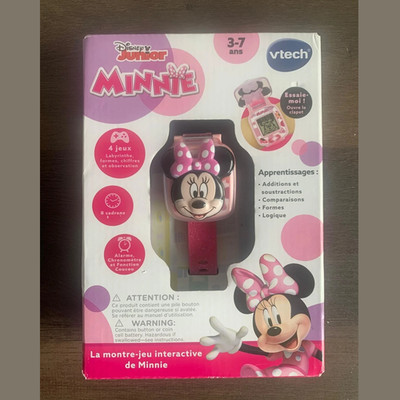 VTech Minnies Lernuhr, Kinderuhr, Uhr, Spielzeug, französische Version