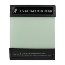 GRAINGER APPROVED DTA240 Evacuation Map Holder,Clear,13 9/16" H 19TZ52