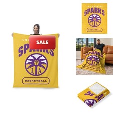 Northwest Los Angeles Sparks WNBA High Block Silk Touch Throw Blanket 50 x 60