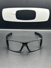 Oakley Batwolf Polished Black White Text Frame Icons Included