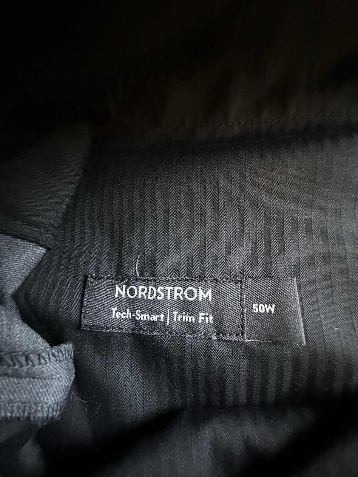 Nordstrom Pants Mens 50W Gray Tech Smart Trim Fit Wool Blend Flat Front New