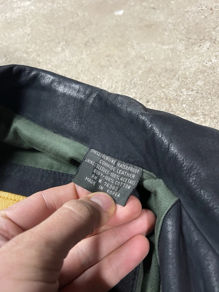 Vintage Timberland Weathergear Waterproof Cowhide Leather Jacket Size S/M Black - Image 4 of 4