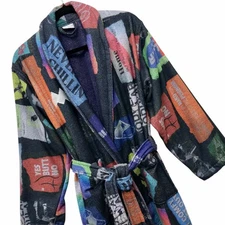 De Witte Lietaer Belgium Loud Graphic Print Robe Luxe AOP Cotton Blend Unisex M