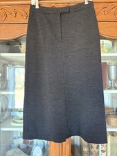 VINTAGE ESPRIT SIZE 8 WOMENS CHARCOAL WOOL PENCIL SKIRT ICONIC 