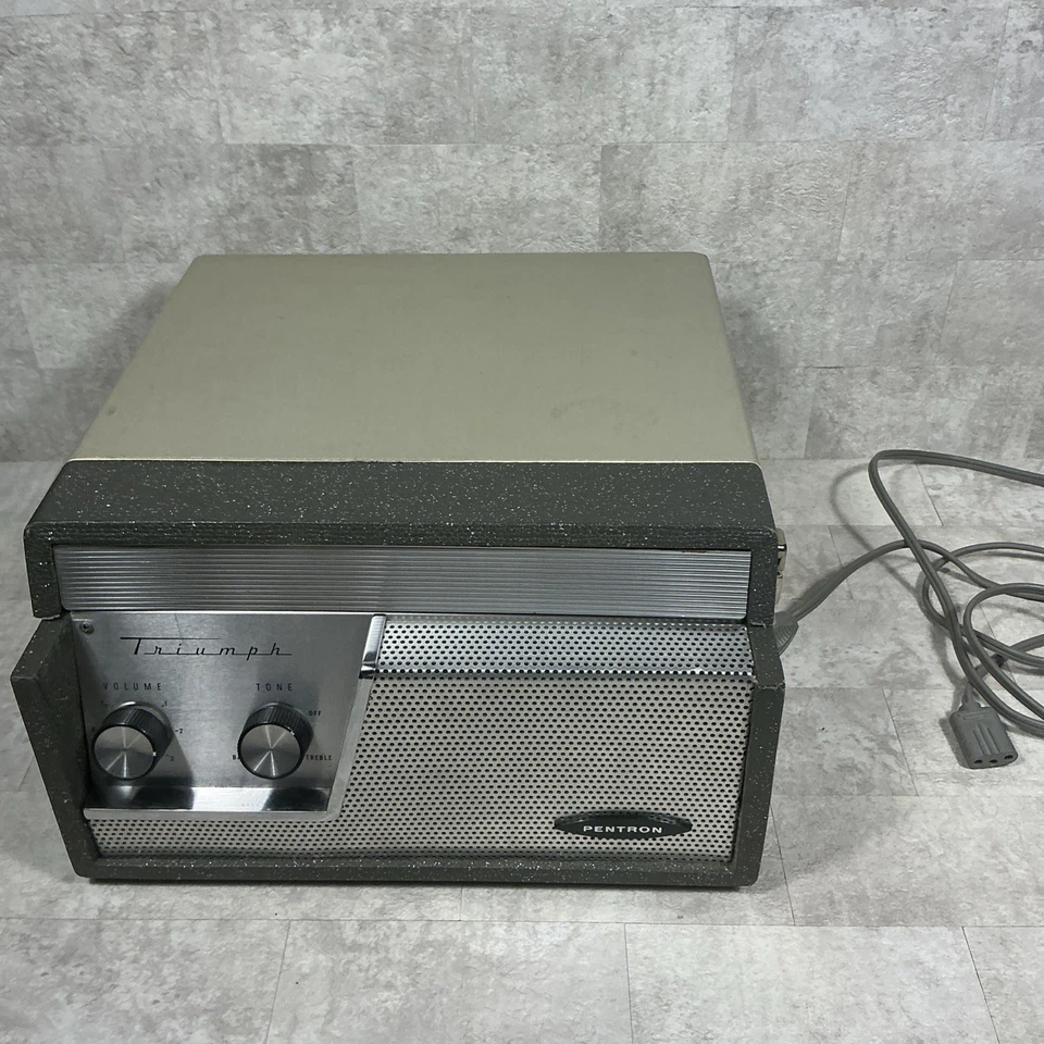 Grabadora de cinta de carrete a carrete Pentron Triumph modelo XP-60 de colección con caja trabajo manual Foto 4 de 4