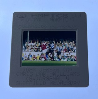 ARSENAL v SHEFFIELD WEDNESDAY VINTAGE 35mm SLIDE TRANSPARENCY NEGATIVE