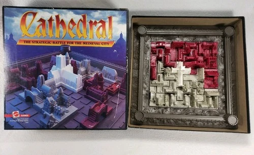 Vintage Cathedral Board Game Strategic Battle Medieval City Mattel Complete 1986