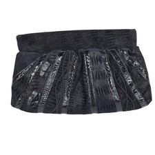 Samir Vintage Black Leather & Suede USA Made Clutch Pocketbook Textured Bag