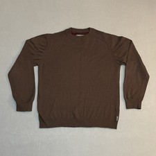 Woolrich Men's Cotton Wool Blend Crewneck Sweater Brown Size M