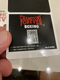 Champions Forever Boxing Turbografx 16 Hucard, Manual and Sleeve Tested