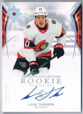 2021-22 UPPER DECK ULTIMATE COLLECTION LASSI THOMSON ROOKIE AUTO 200/299 OTTAWA