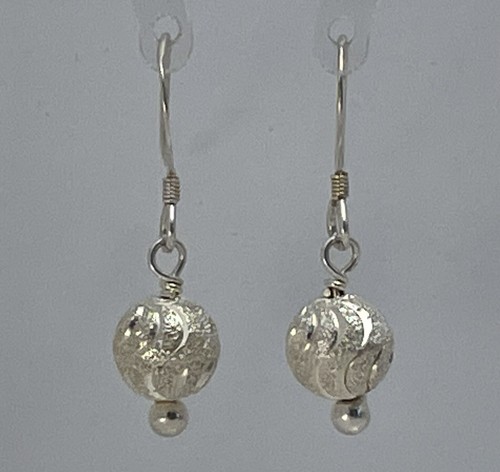 "Pendientes colgantes brillantes de plata de ley 925 joyería de 1""" - Imagen 5 de 7