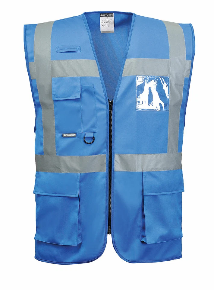 Portwest UF476 Iona Executive Safety Lightweight Zip Vest with Reflective Tape - Image 3 of 4