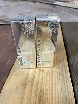 2PK Serious Skincare Pure Pep 30% Pure Peptide Face Concentrate NEW 1 oz