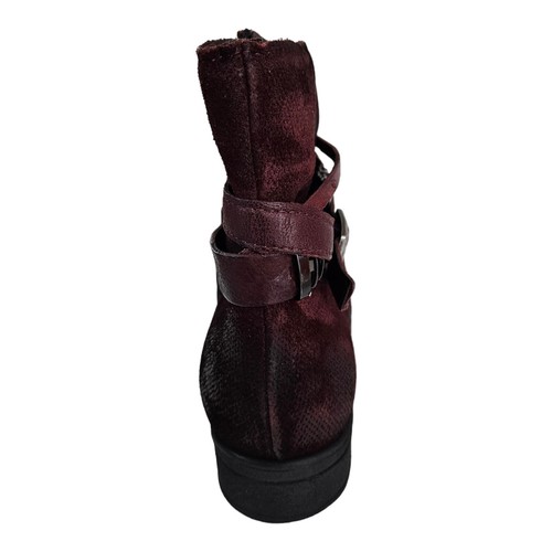 Miz Mooz Scarborough Women's 9-9.5 Wide EU 40 Merlot Leather Ankle Boots - Picture 4 of 9