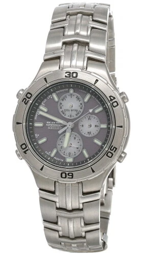 CITIZEN Chrono Alarm Gray Dial SS Men's Watch AP5230-52H -Store Display