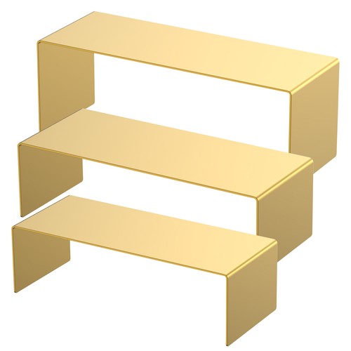 3Pc Purse Display Stand Stainless Steel Perfume Countertop Risers Display Riser﹏ - Picture 3 of 11