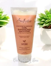 SheaMoisture Smoothie Curl Enhancing Cream 4 Thick Curly Hair Coconut & Hibiscus