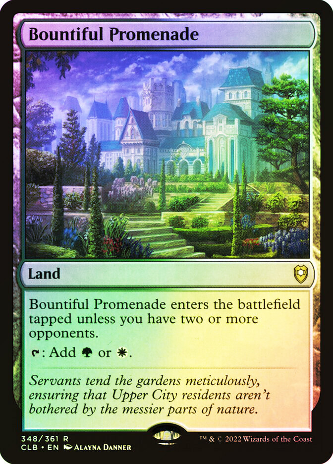 MTG FOIL Bountiful Promenade  - Commander Legends: Battle for Baldur's Gate #348