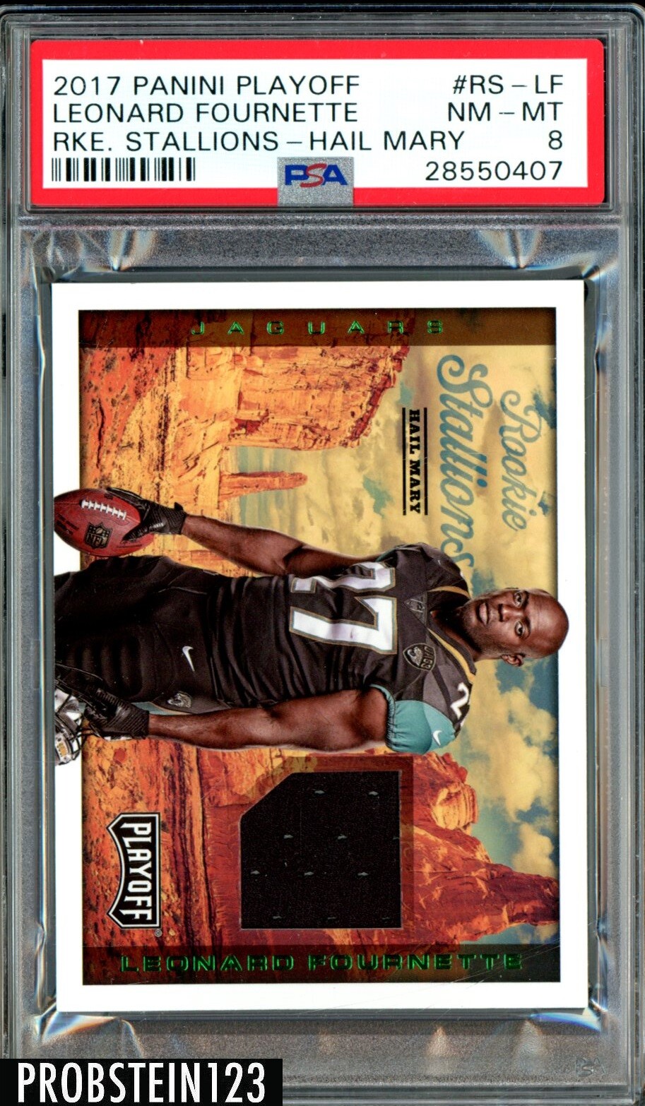 Leonard Fournette Panini Playoff Rookie Stallions Relics #RSLF Hail Mary