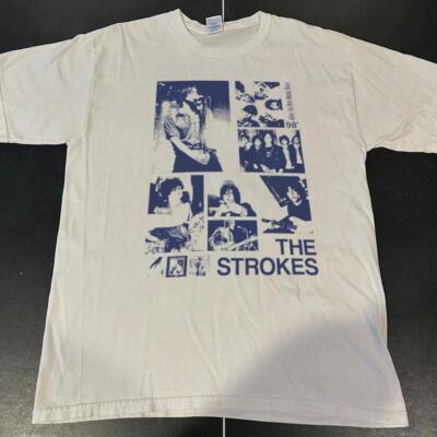 The Strokes t shirt White short sleeve tee Concert Tour 90s vtg S-5XL NH15398