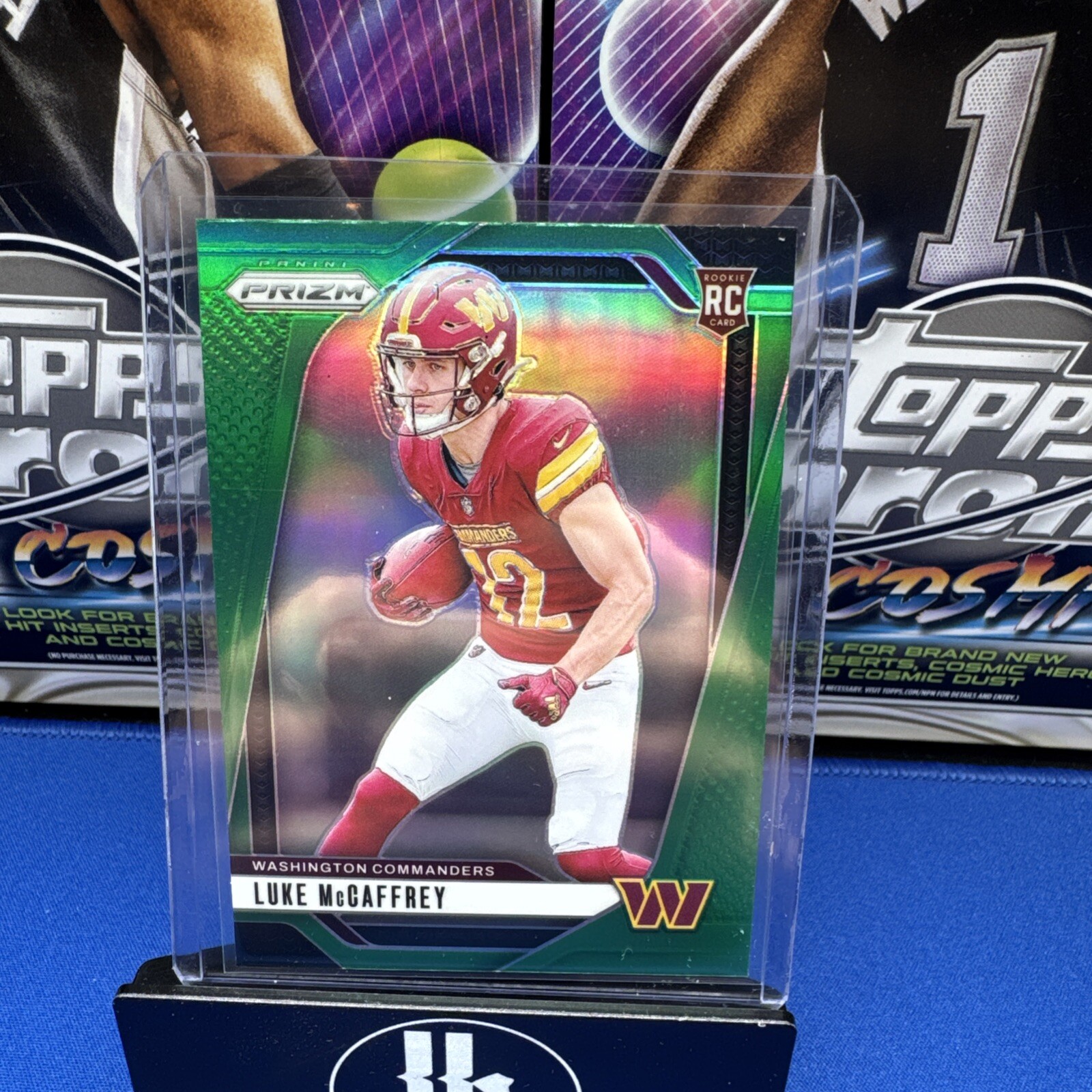 2024 Panini Prizm - Rookies Green Prizm #367 Luke McCaffrey (RC)