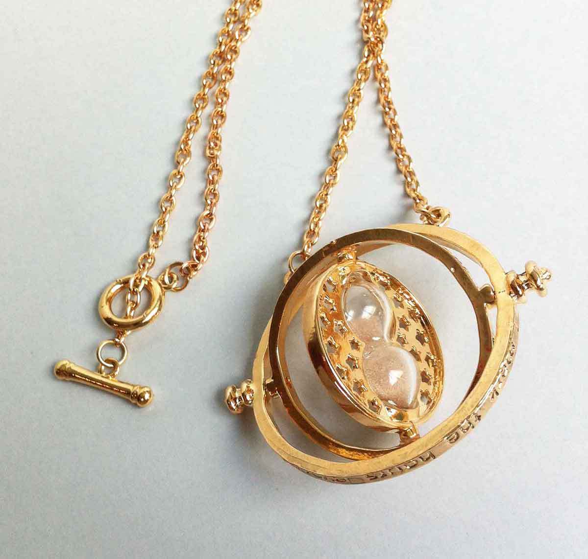 Colgante Giratiempo Hermione - TimeTurner Harry Potter - Chapado en Oro 18K