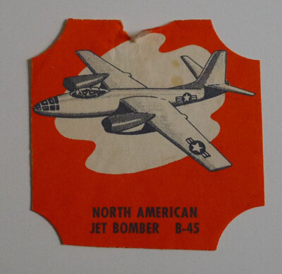 1950's Taystee bread label Aircraft North American Jet Bomber B-45
