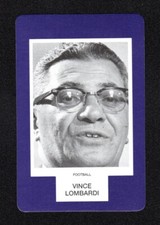 Vince Lombardi HOF Packers Football 1993 Face To Face Game Card Canadian Issue
