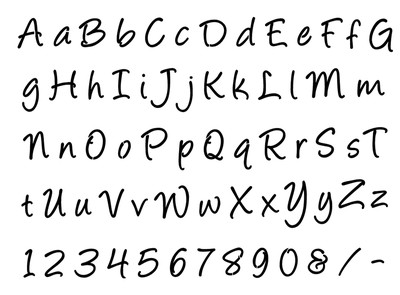 Alphabet Letter Stencil cut from Mylar complete alphabet
