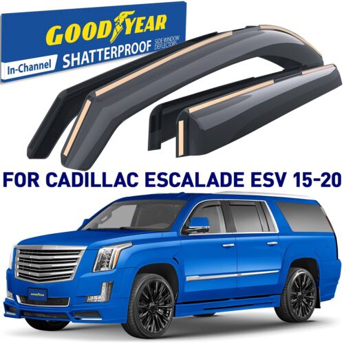 Rain Guards Vent Visors Shade for 2015-2020 Cadillac Escalade ESV - Picture 1 of 8