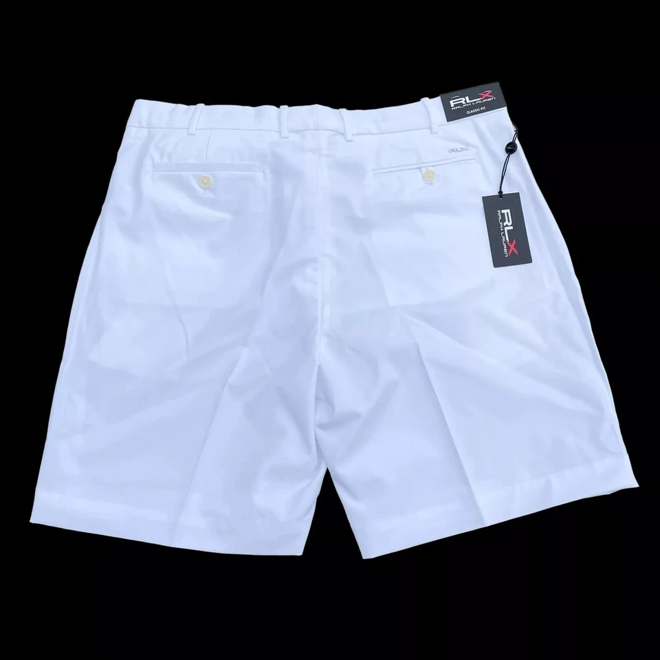Shorts de golfe RLX Ralph Lauren ajuste clássico tamanho 34 desempenho elástico branco - Imagem 4 de 4