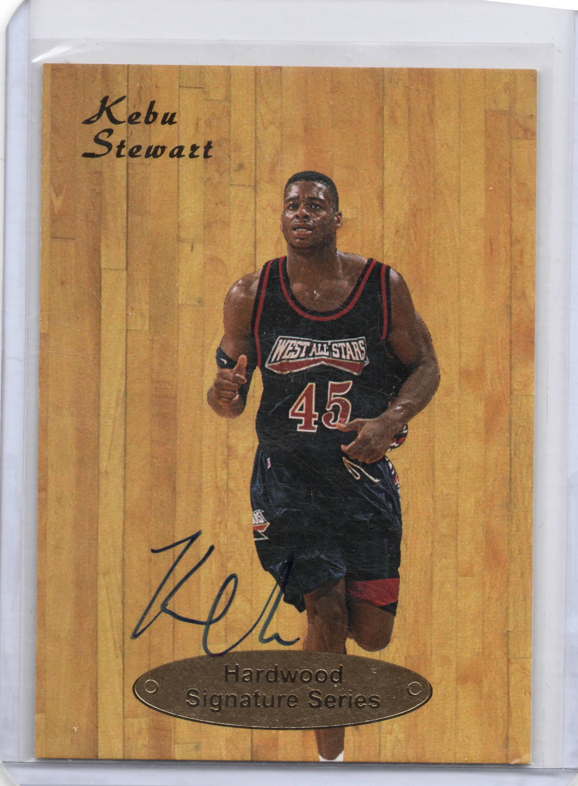1997-98 The Genuine Article Hardwood Autographs #8 Kebu Stewart /7500
