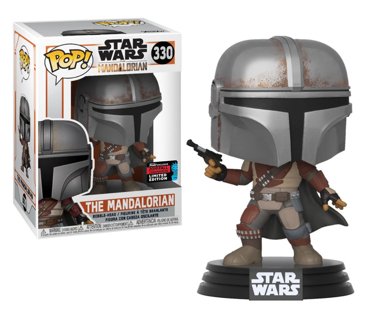 Funko Pop Star Wars 330 The Mandalorian 2019 NYCC Shared Excl NIB RARE HTF