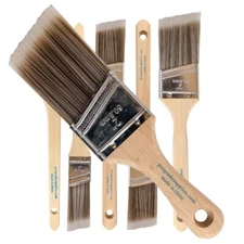 6-Pack Angle Brushes in Assorted Sizes for All Latex and Oil Paints & Stains