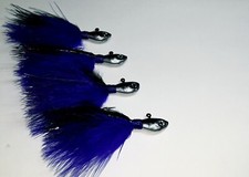 4 Purple Pirate Jigs 1/4th oz for Steelhead, Walleye, Bass, Northern