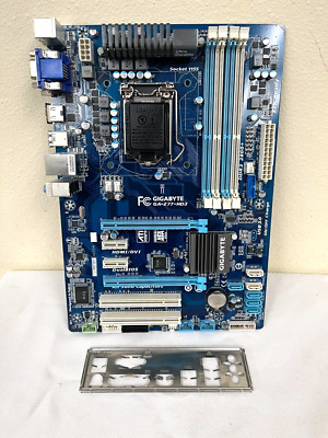 GIGABYTE GA-Z77-HD3 LGA 1155 Intel HDMI SATA 6Gb/s USB 3.0 ATX Motherboard + I/O